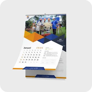 Kalender Bulanan Ring Tanpa Cover